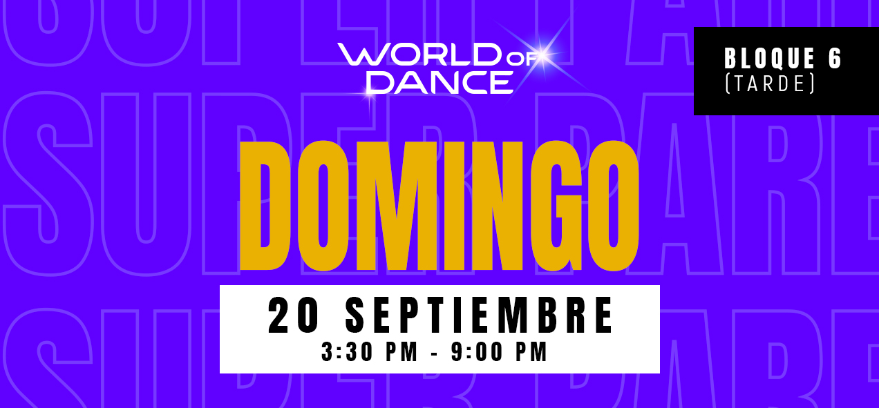 WOD ECUADOR 2026 – GYE – DOMINGO 20 SEPTIEMBRE 15:30 PM – 21:00 PM [PREVENTA GENERAL]