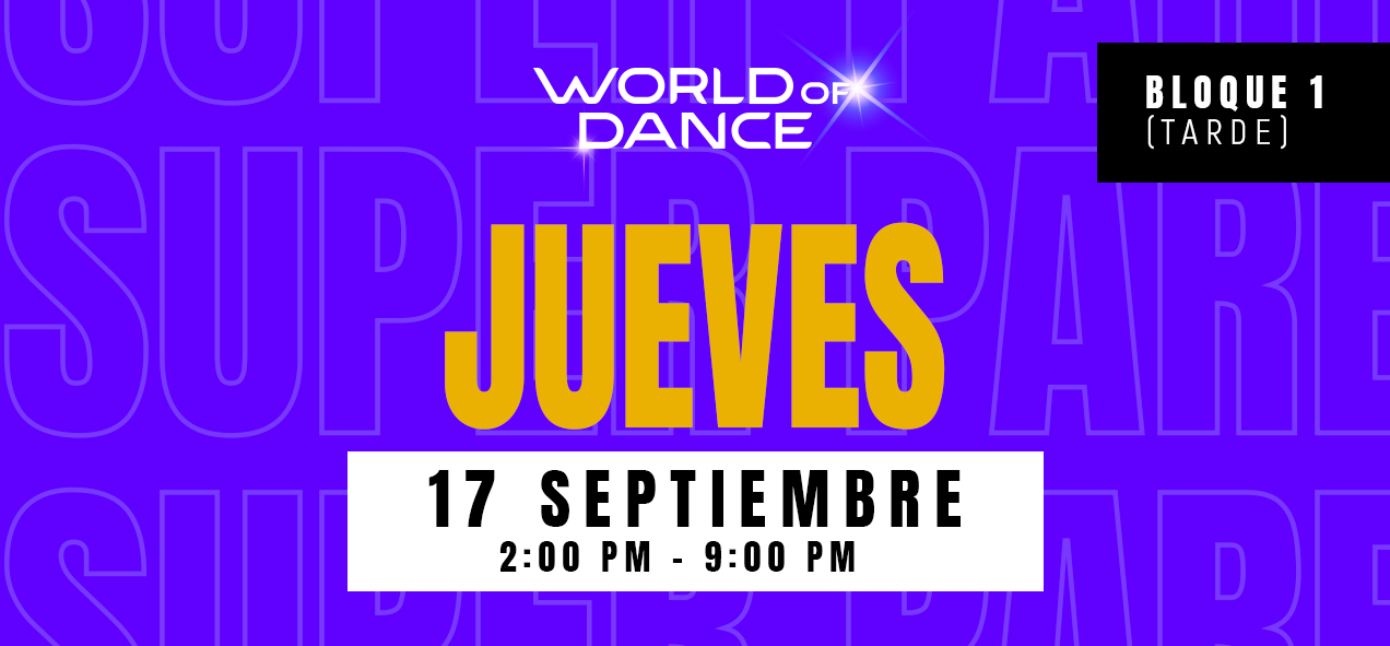 WOD ECUADOR 2026 – GYE – JUEVES 17 SEPTIEMBRE 14:00 PM – 21:00 PM [PREVENTA GENERAL]