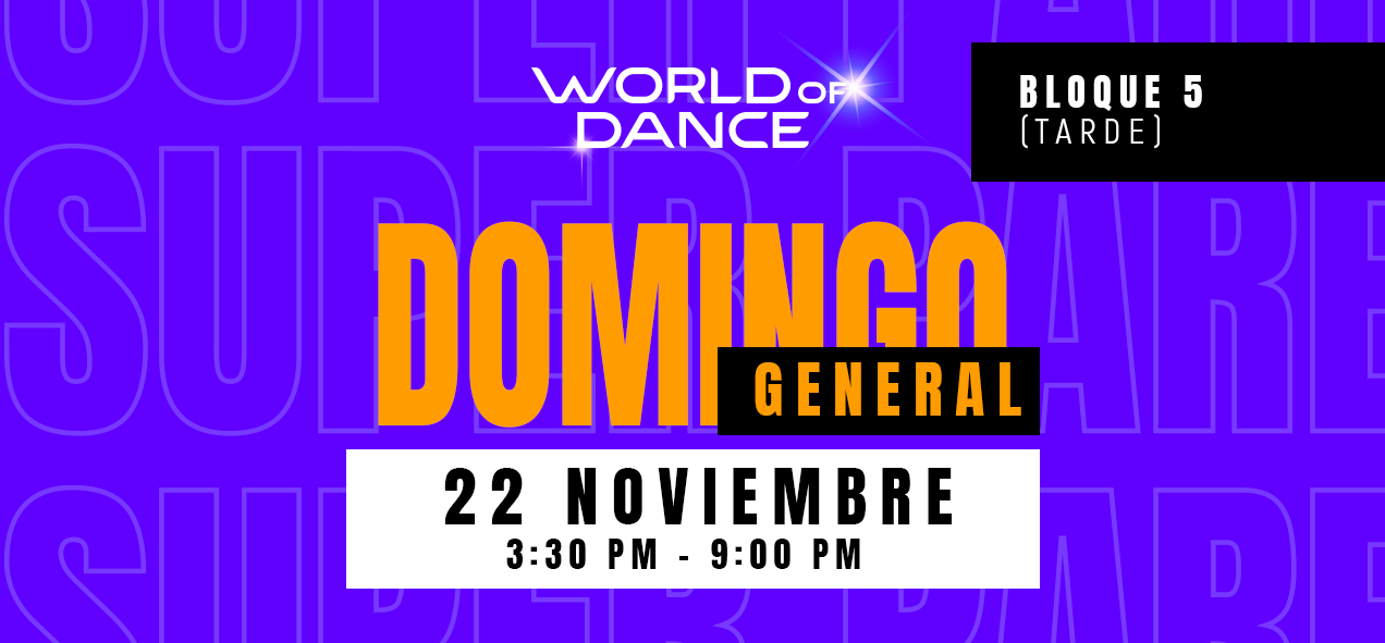 WOD ECUADOR 2026 – UIO – DOMINGO 22 NOVIEMBRE 15:30 AM – 21:00 PM [PREVENTA GENERAL]