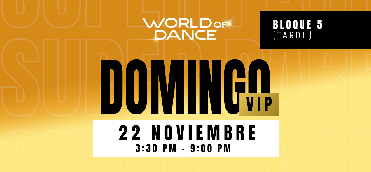 WOD ECUADOR 2026 – UIO – DOMINGO 22 NOVIEMBRE 15:30 PM – 21:00 PM [PREVENTA VIP]